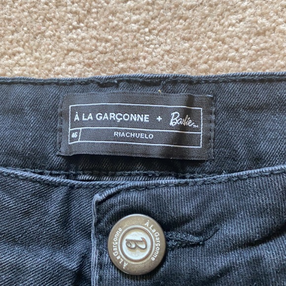 Black High Rise Skinny Jeans with Rope Detail - Picture 8 of 10